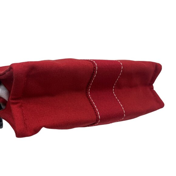 Authentic HERMES Douville Pouch Red Cotton #36635392 - Picture 8 of 12